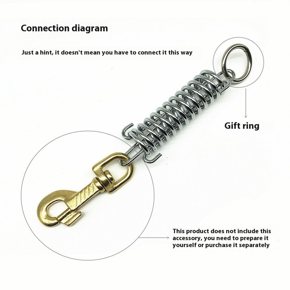 HKM-9593149 Stainless Steel Dog Chain with Compression Spring for Secure Leash Control