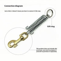 HKM-9593149 Stainless Steel Dog Chain with Compression Spring for Secure Leash Control