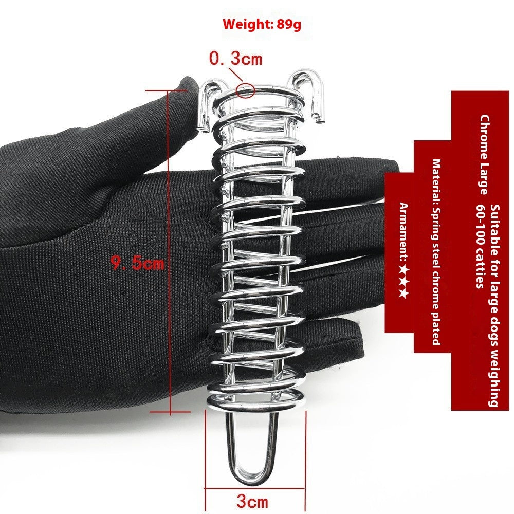 HKM-9593149 Stainless Steel Dog Chain with Compression Spring for Secure Leash Control
