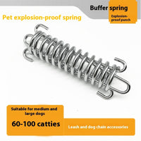 HKM-9593149 Stainless Steel Dog Chain with Compression Spring for Secure Leash Control