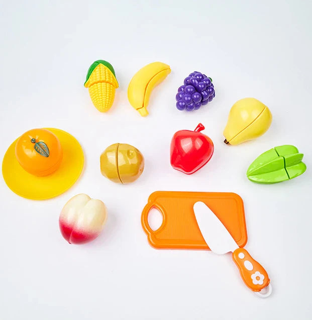 HKM-959379 Fruit and Vegetable Cutting Play Set for Kids - Educational Kitchen Toy for Ages 3 and Up