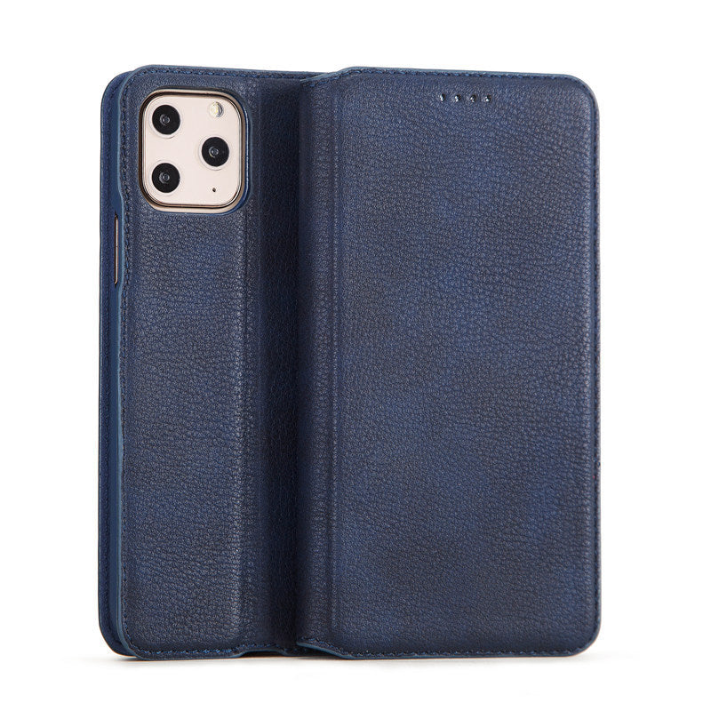 HKM-959379 Real Leather Flip Case Cover for Business Use - Slim and Stylish Design