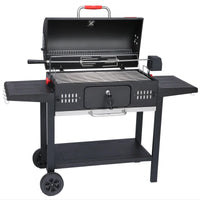 HKM-959635 Heavy Duty Pellet Smoker Rotisserie BBQ Charcoal Grill with Built-In or Trolley Design, Model BG033