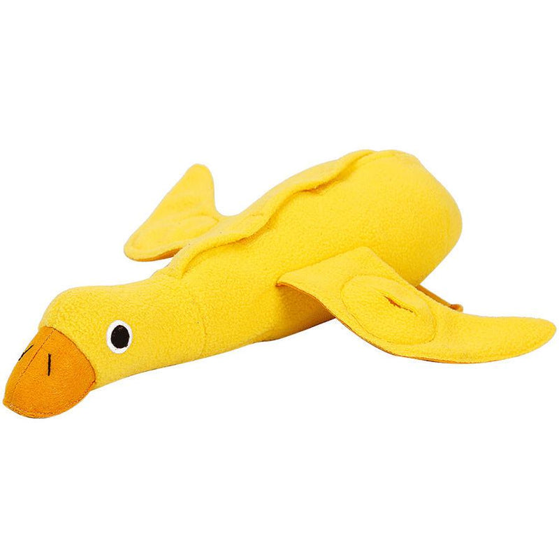 HKM-959635 Interactive Snuffle Dog Toy - Yellow Fleece and Stuffed Cotton, 36x34cm, Ideal for Bonding and Training