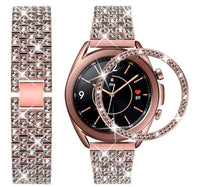 HKM-959635 Samsung Watch Diamond Metal Strap - 190mm Alloy Band for Adults, Fits 155-210mm Wrist Sizes