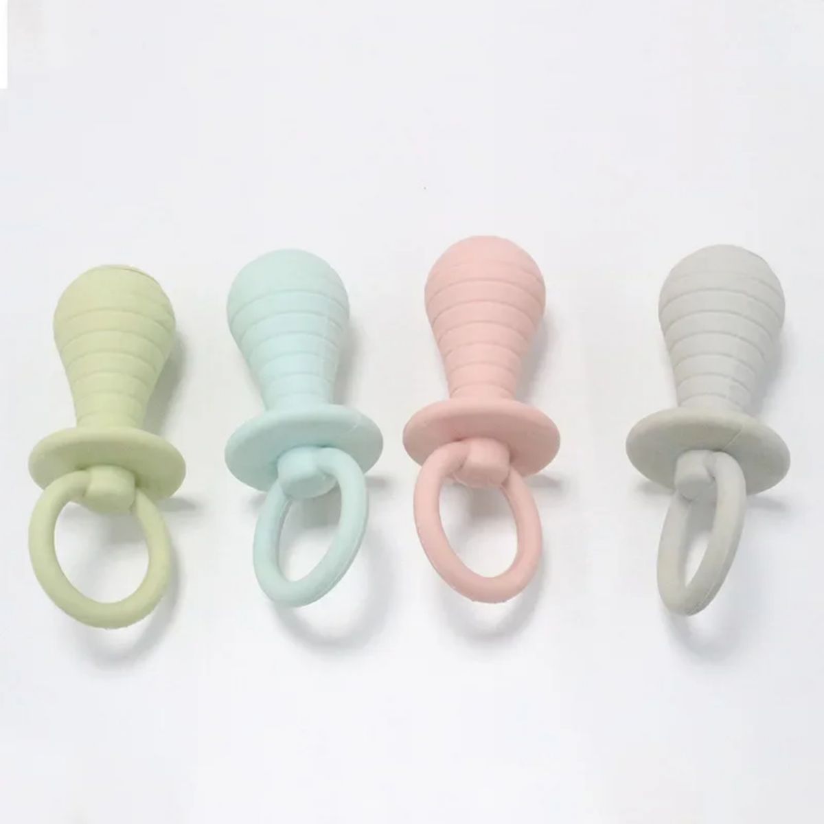 HKM-9597757 Pet-Friendly Pacifier Chew Toys for Puppies and Kittens - Soft Rubber Squeaker in Multiple Colors