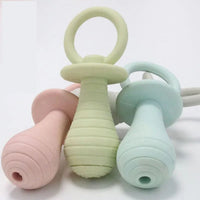 HKM-9597757 Pet-Friendly Pacifier Chew Toys for Puppies and Kittens - Soft Rubber Squeaker in Multiple Colors