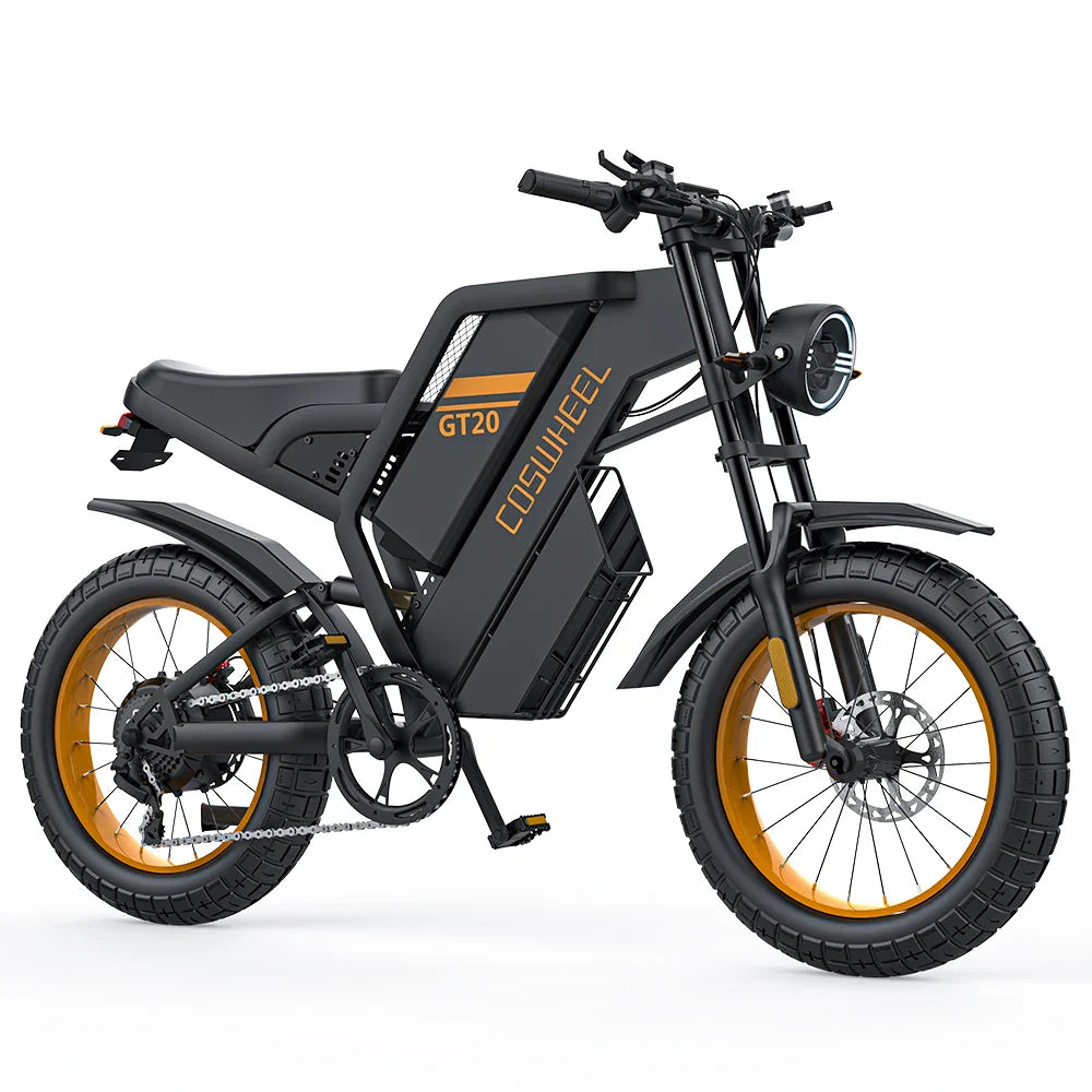 HKM-959827 Electric Mountain Bike Full Suspension E-bike with 7-Speed Gears and 1500W Motor