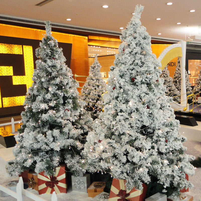 HKM-959891 Flocked Artificial Snow Christmas Tree Decoration - 60cm Ideal for Holiday Display