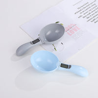 HKM-9600061 Multifunctional Pet Weighing Spoon for Dog and Cat Food, 0-300g Capacity, Blue/Gray, 10x23x50cm