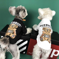 HKM-9600445 Casual Thin T-Shirt for Dogs in Black and White, Sizes S to XXL
