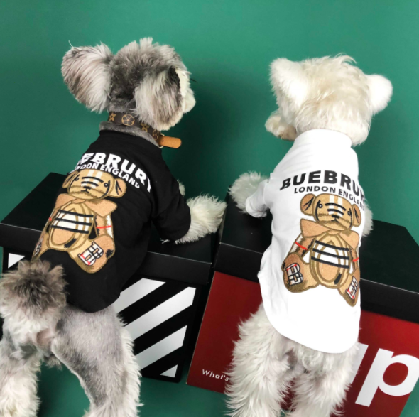 HKM-9600445 Casual Thin T-Shirt for Dogs in Black and White, Sizes S to XXL
