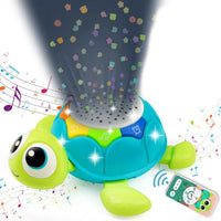 HKM-960083 Musical Projector Turtle Crawling Toy for Infants and Toddlers - 5 Functions Educational Plastic Toy