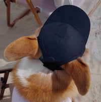 HKM-9601085 Adjustable Sun-Proof Pet Baseball Cap for Exposed Ears - Apricot, Blue, Milk Blue, Purple, Black