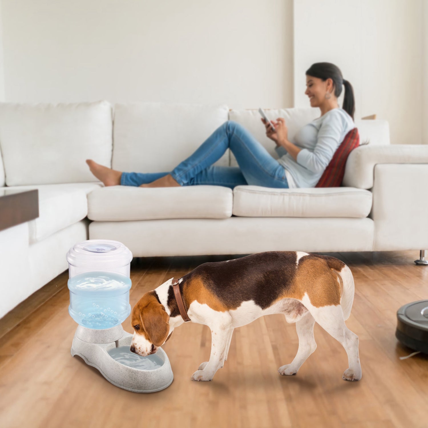HKM-9602109 Automatic Gravity Pet Water Dispenser with 3.5L Capacity for Cats and Dogs