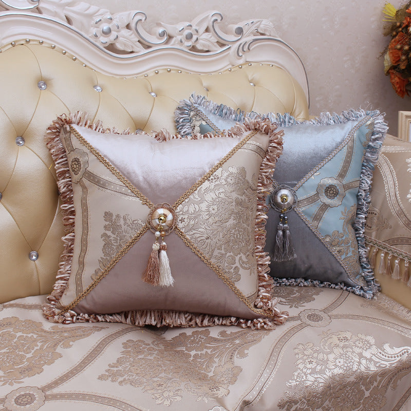 HKM-960339 European Style Sofa Pillowcase - Blended Fabric with PP Cotton Filling - Various Sizes Available (45x45cm, 50x50cm, 60x60cm)