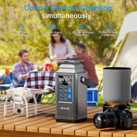 HKM-960339 Portable 296Wh Power Bank with Solar Charging and USB Output for Outdoor Use