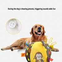 HKM-9603645 Interactive Plush Dog Chewing Toy with Squeaker for Small to Medium Breeds