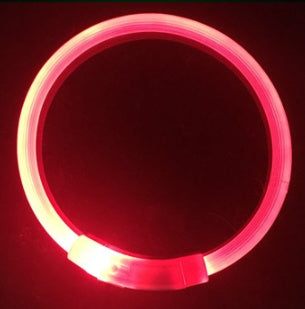 HKM-9604029 USB Charging LED Dog Collar with Colorful Gradients - Adjustable Length for Night Safety