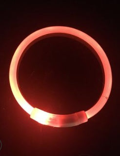 HKM-9604029 USB Charging LED Dog Collar with Colorful Gradients - Adjustable Length for Night Safety