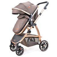 HKM-960467 3 in 1 Foldable Aluminium Alloy Stroller with Car Seat - Lightweight Travel Pram for Newborns
