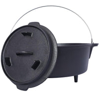 HKM-960467 Portable Deep Cooking Pot with Legs for Campfire and Grill Cooking