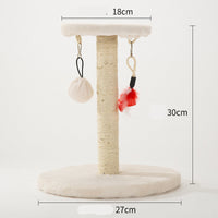 HKM-9605309 Detachable Plush Cat Toy with Natural Sisal for Scratching and Climbing