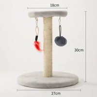 HKM-9605309 Detachable Plush Cat Toy with Natural Sisal for Scratching and Climbing