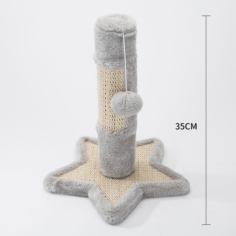 HKM-9605309 Detachable Plush Cat Toy with Natural Sisal for Scratching and Climbing