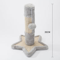 HKM-9605309 Detachable Plush Cat Toy with Natural Sisal for Scratching and Climbing