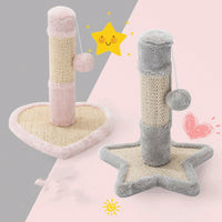 HKM-9605309 Detachable Plush Cat Toy with Natural Sisal for Scratching and Climbing