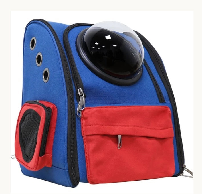HKM-9605693 Portable Cat and Dog Outdoor Backpack - Medium Hard Alloy, 15 kg Capacity for Cats, 10 kg Capacity for Dogs, Dark Green