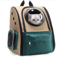 HKM-9605693 Portable Cat and Dog Outdoor Backpack - Medium Hard Alloy, 15 kg Capacity for Cats, 10 kg Capacity for Dogs, Dark Green