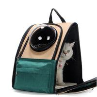 HKM-9605693 Portable Cat and Dog Outdoor Backpack - Medium Hard Alloy, 15 kg Capacity for Cats, 10 kg Capacity for Dogs, Dark Green