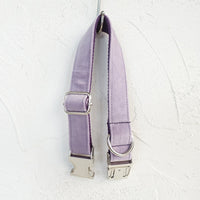 HKM-9605821 Light Purple Velvet Dog Collar and Leash Set - Adjustable Sizes XS to XL, Durable Polyester Material