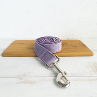 HKM-9605821 Light Purple Velvet Dog Collar and Leash Set - Adjustable Sizes XS to XL, Durable Polyester Material