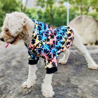 HKM-9606205 Colorful Letter Print Polyester Pet Hoodie for Trendy Pets