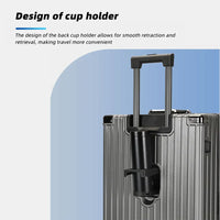 HKM-960659 Custom 14-28 Inch Trolley Spinner PC Luggage with Hard Shell Design and Aluminium Accents