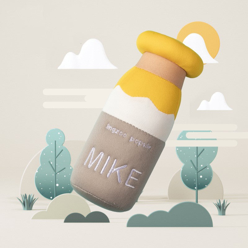 HKM-9606845 Plush Dog Toy - Bite Resistant, Featuring Miss Rabbit and Tricolor Ice Bottle Design