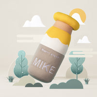 HKM-9606845 Plush Dog Toy - Bite Resistant, Featuring Miss Rabbit and Tricolor Ice Bottle Design