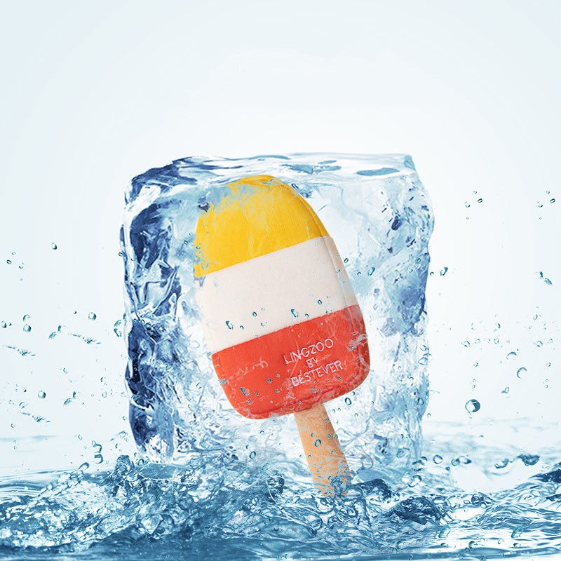 HKM-9606845 Plush Dog Toy - Bite Resistant, Featuring Miss Rabbit and Tricolor Ice Bottle Design