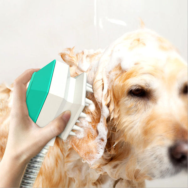 HKM-9607613 Pet Bath Shower Brush Nozzle with One-Key Function for Easy Bathing of Dogs and Cats