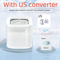 HKM-9607869 Wireless Dynamic Flow Pet Water Dispenser with 5 Filters for Dogs and Cats