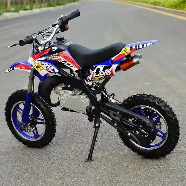 HKM-960851 Mini Petrol Bike for Kids - Gas Powered Motorcycle with Disc Brakes, Chain Drive, and 40km/h Speed