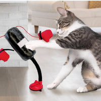 HKM-9609277 Interactive Cat Punching Bag Toy with Gloves for Active Indoor Play and Exercise