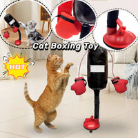 HKM-9609277 Interactive Cat Punching Bag Toy with Gloves for Active Indoor Play and Exercise