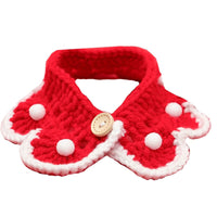 HKM-9609405 Knitted Bowknot Collar for Pets - Four Seasons Saliva Towel, Soft Wool, Various Sizes Available