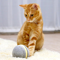 HKM-9610429 Interactive Bouncing Ball Toy for Pets - Eco-Friendly, Waterproof, Multicolor LED Lights, USB Rechargeable
