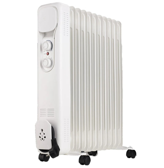 HKM-961043 Oil Filled Radiator Heater, 1500W/2000W/2500W Freestanding with Adjustable Thermostat and Safety Features