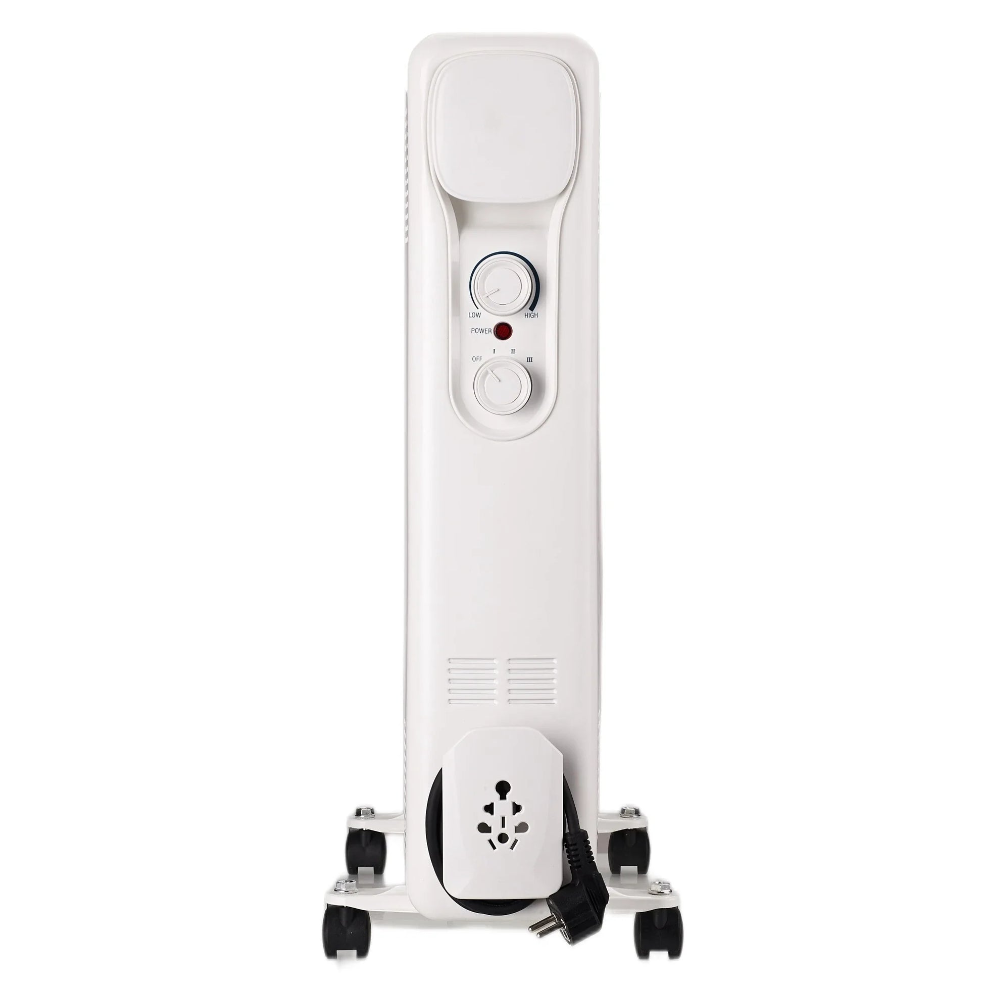 HKM-961043 Oil Filled Radiator Heater, 1500W/2000W/2500W Freestanding with Adjustable Thermostat and Safety Features